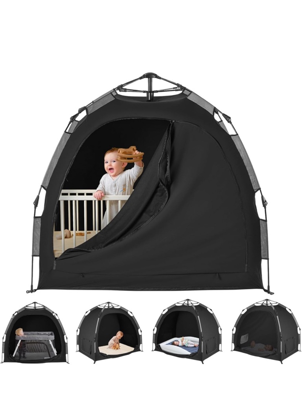 Amazon Black and Gray Portable Baby Play Tent